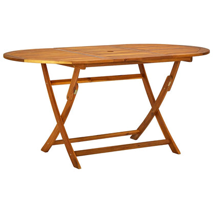vidaXL 5 Piece Garden Dining Set Solid Wood Acacia and Textilene 3