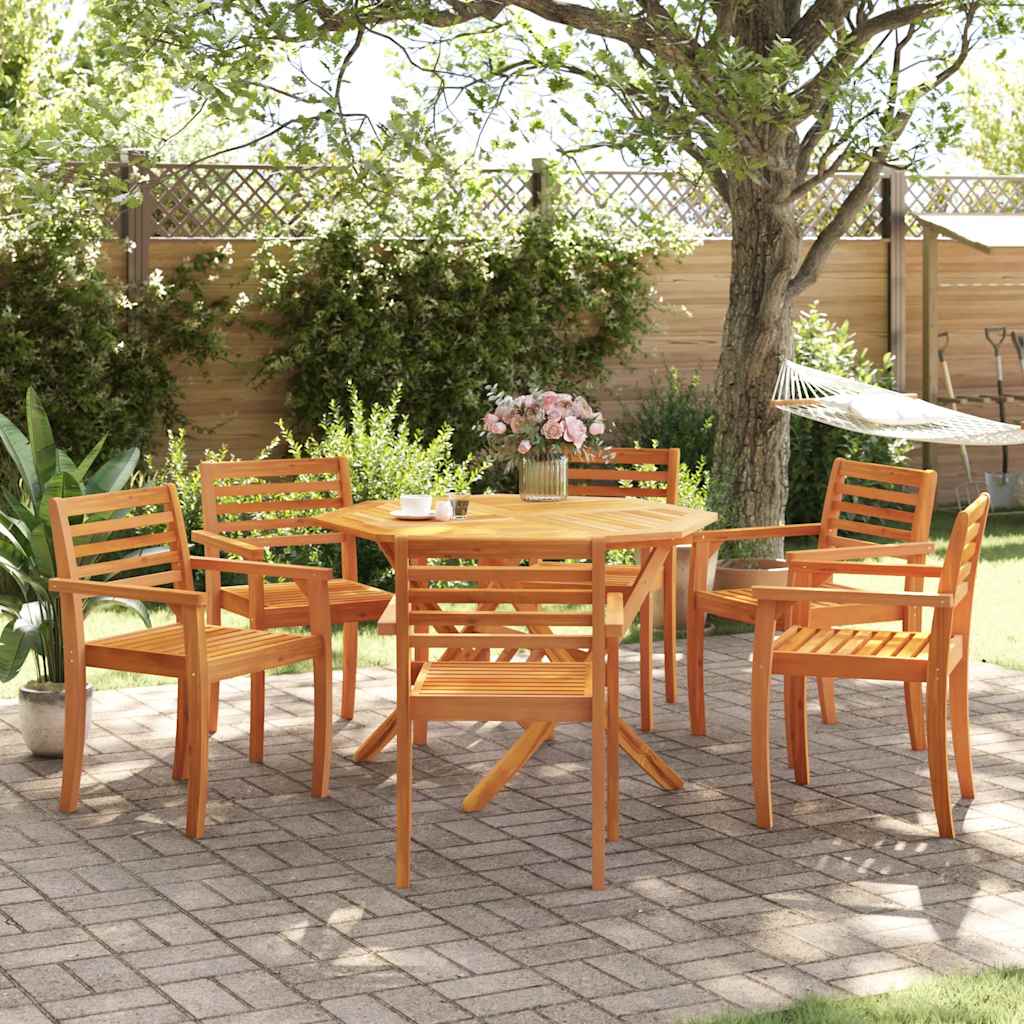 vidaXL Garden Chairs 6 pcs 59x55x85 cm Solid Wood Acacia 3
