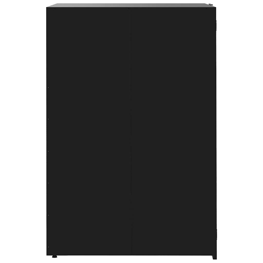 vidaXL Wheelie Bin Storage for 3 Bins Black 207x79x117 cm Steel 6