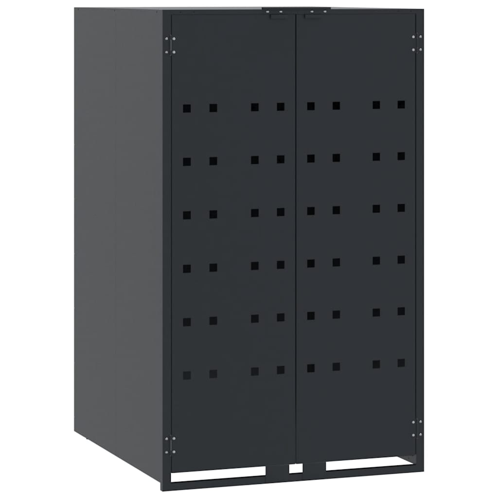 vidaXL Wheelie Bin Storage for 4 Bins Anthracite 276x79x117 cm Steel 4