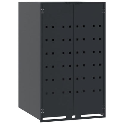 vidaXL Wheelie Bin Storage for 4 Bins Anthracite 276x79x117 cm Steel 4