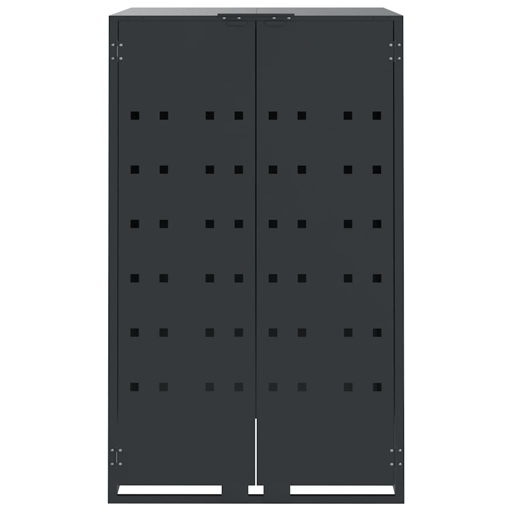 vidaXL Wheelie Bin Storage for 5 Bins Anthracite 345x79x117 cm Steel 5