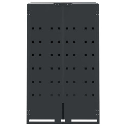 vidaXL Wheelie Bin Storage for 5 Bins Anthracite 345x79x117 cm Steel 5