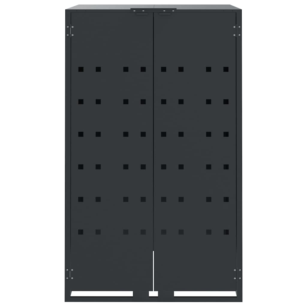 vidaXL Wheelie Bin Storage for 6 Bins Anthracite 414x79x117 cm Steel 5