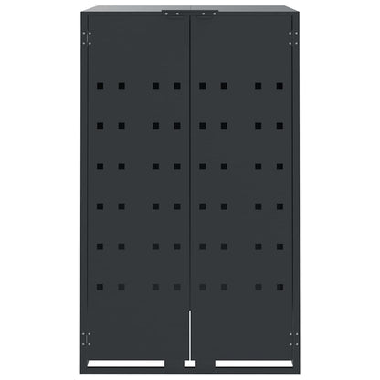 vidaXL Wheelie Bin Storage for 6 Bins Anthracite 414x79x117 cm Steel 5