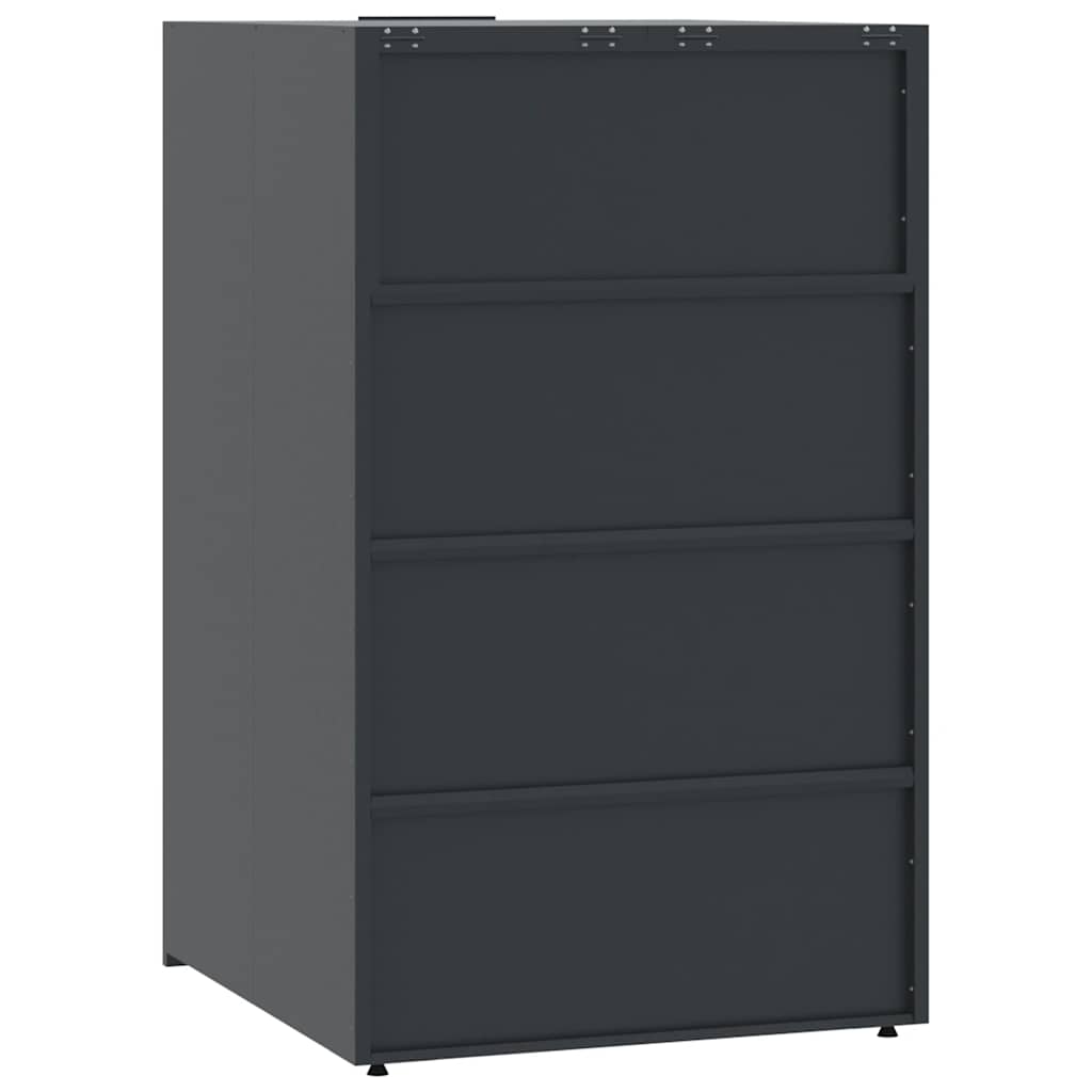 vidaXL Wheelie Bin Storage for 6 Bins Anthracite 414x79x117 cm Steel 6