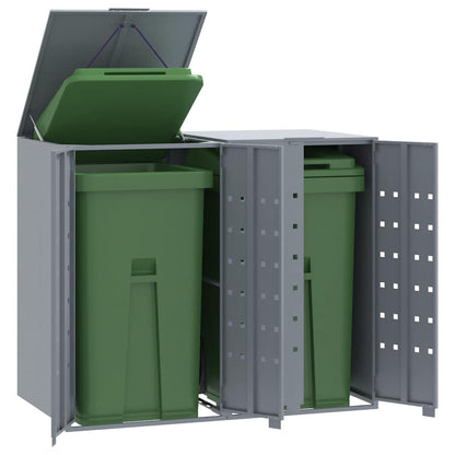 vidaXL Wheelie Bin Storage for Bins 138x79x117 cm Steel Gas Lift-up Lid