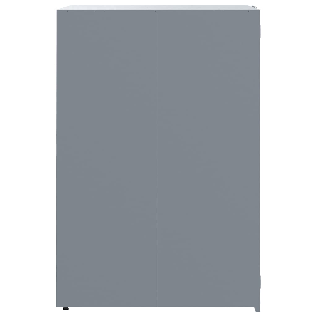 vidaXL Wheelie Bin Storage for 4 Bins Grey 276x79x117 cm Steel 6