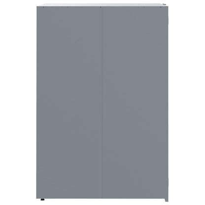 vidaXL Wheelie Bin Storage for 4 Bins Grey 276x79x117 cm Steel 6