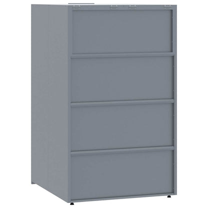 vidaXL Wheelie Bin Storage for 5 Bins Grey 345x79x117 cm Steel 6
