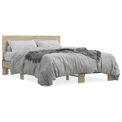 Bed Frame without Mattress Length 190 cm Sonoma oak 140 cm