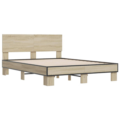 Bed Frame without Mattress Length 190 cm Sonoma oak 140 cm