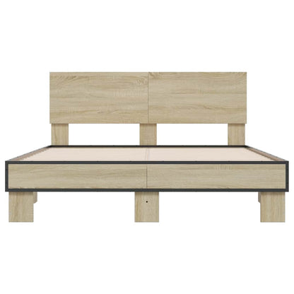 Bed Frame without Mattress Length 190 cm Sonoma oak 140 cm