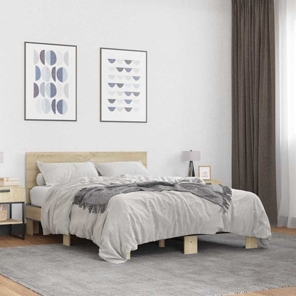 Bed Frame without Mattress Length 190 cm Sonoma oak 140 cm