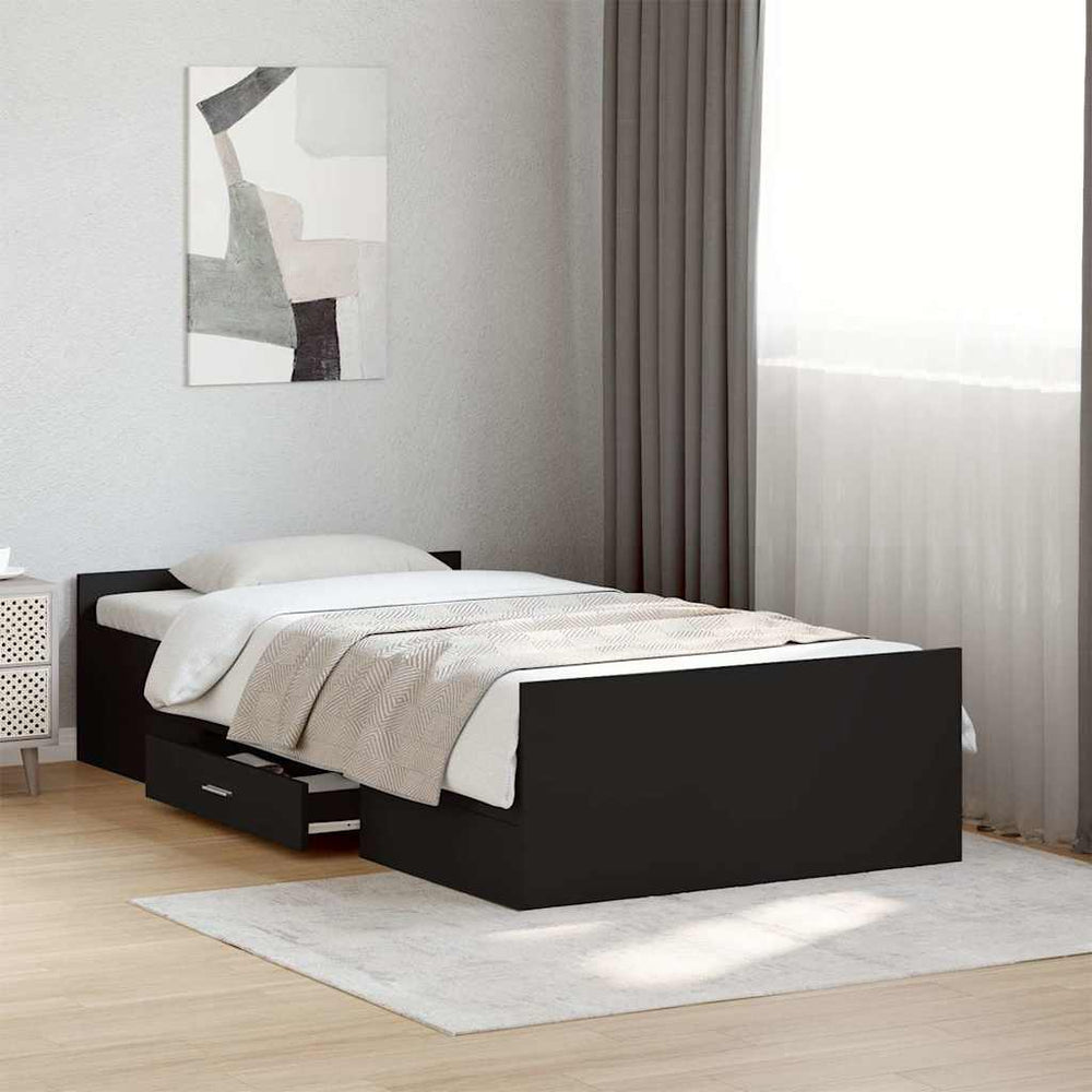 vidaXL Bed Frame with Drawers without Mattress Length 190 cm