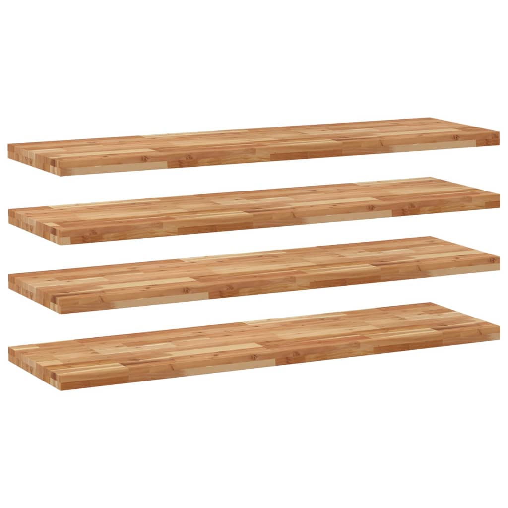 vidaXL Floating Shelves 4 pcs 160x40x4 cm Oil Finished Solid Wood Acacia 2
