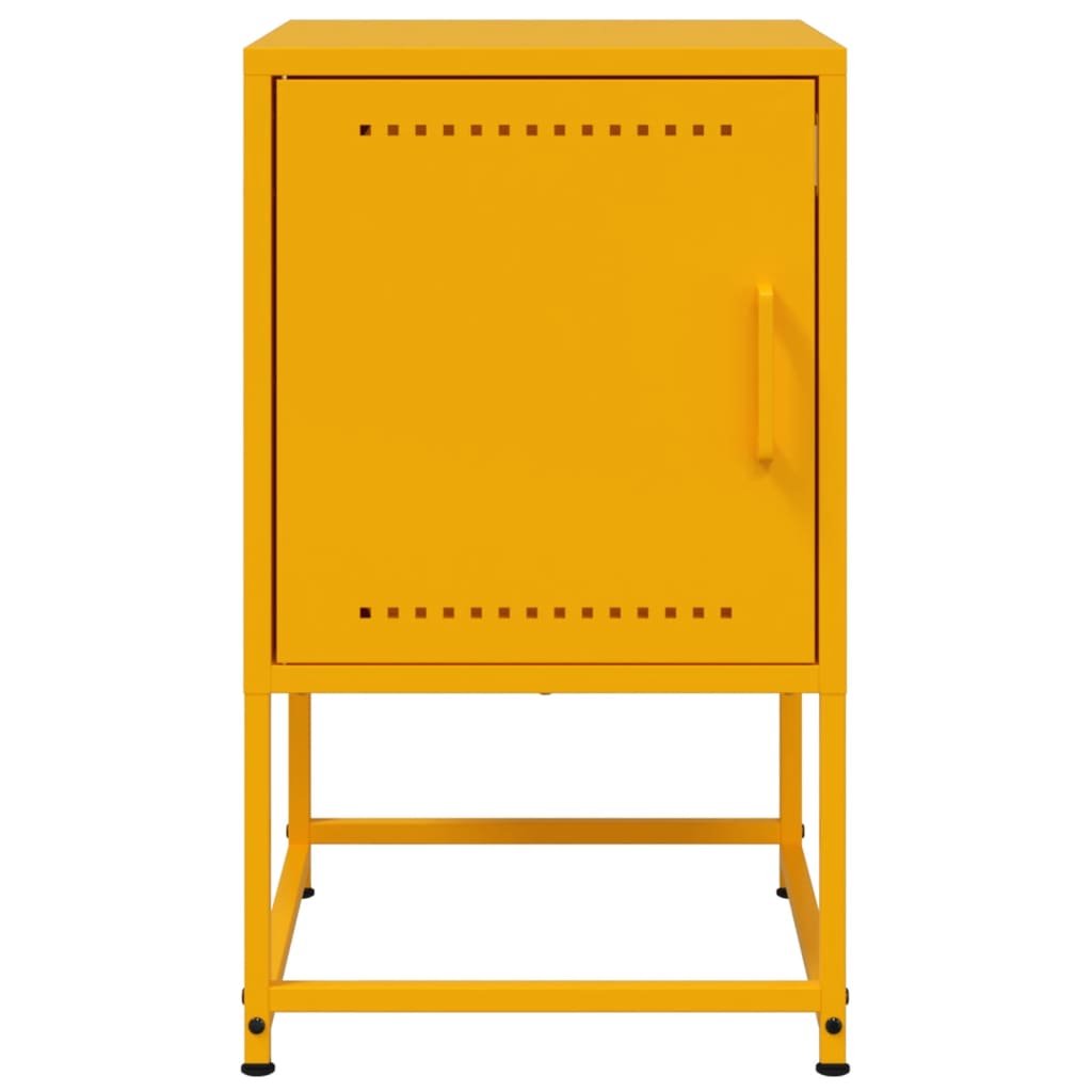 Bedside Cabinet 36x39x60,5 cm Steel Yellow 2