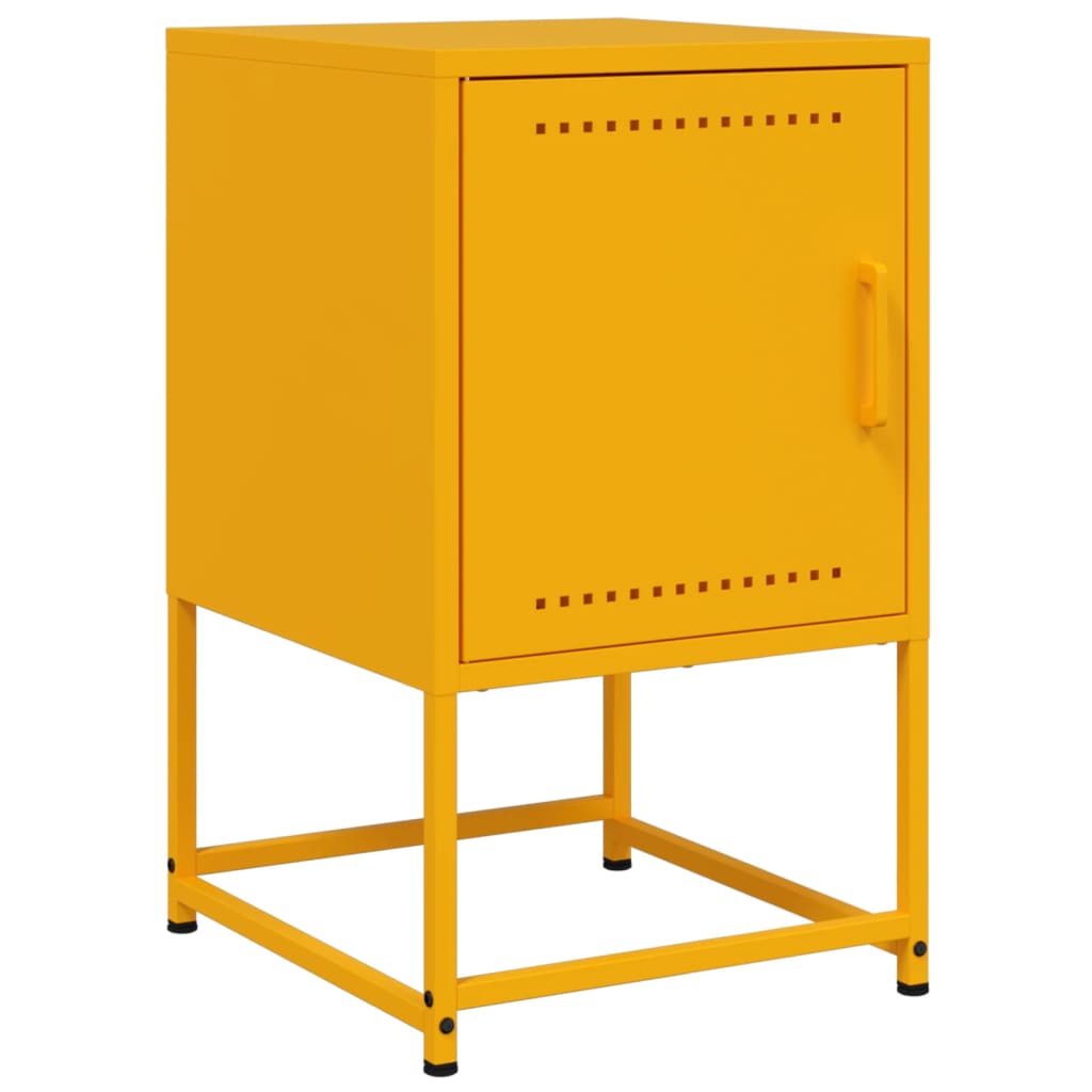 Bedside Cabinet 36x39x60,5 cm Steel Yellow 2