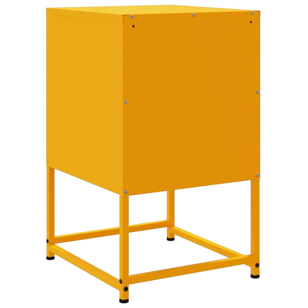 Bedside Cabinet 36x39x60,5 cm Steel Yellow 2