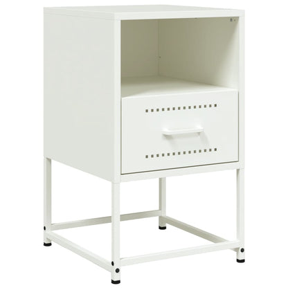 Bedside Cabinet 36x39x60,5 cm Steel White 2