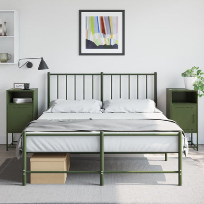Bedside Cabinet 36x39x78 cm Steel Green 2