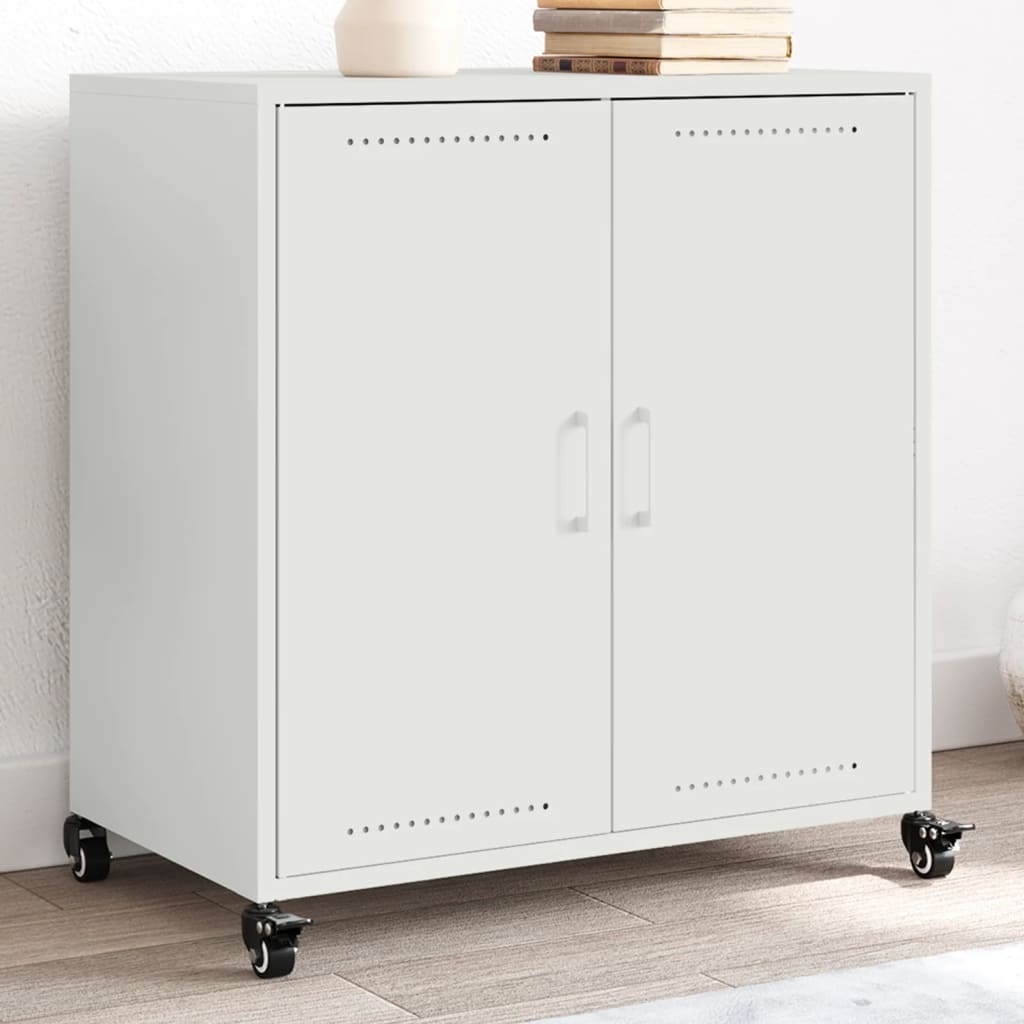 Sideboard 68x39x72 cm Steel White