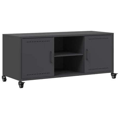 TV Cabinet 100,5x39x43,5 cm Steel Black