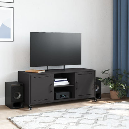 TV Cabinet 100,5x39x43,5 cm Steel Black