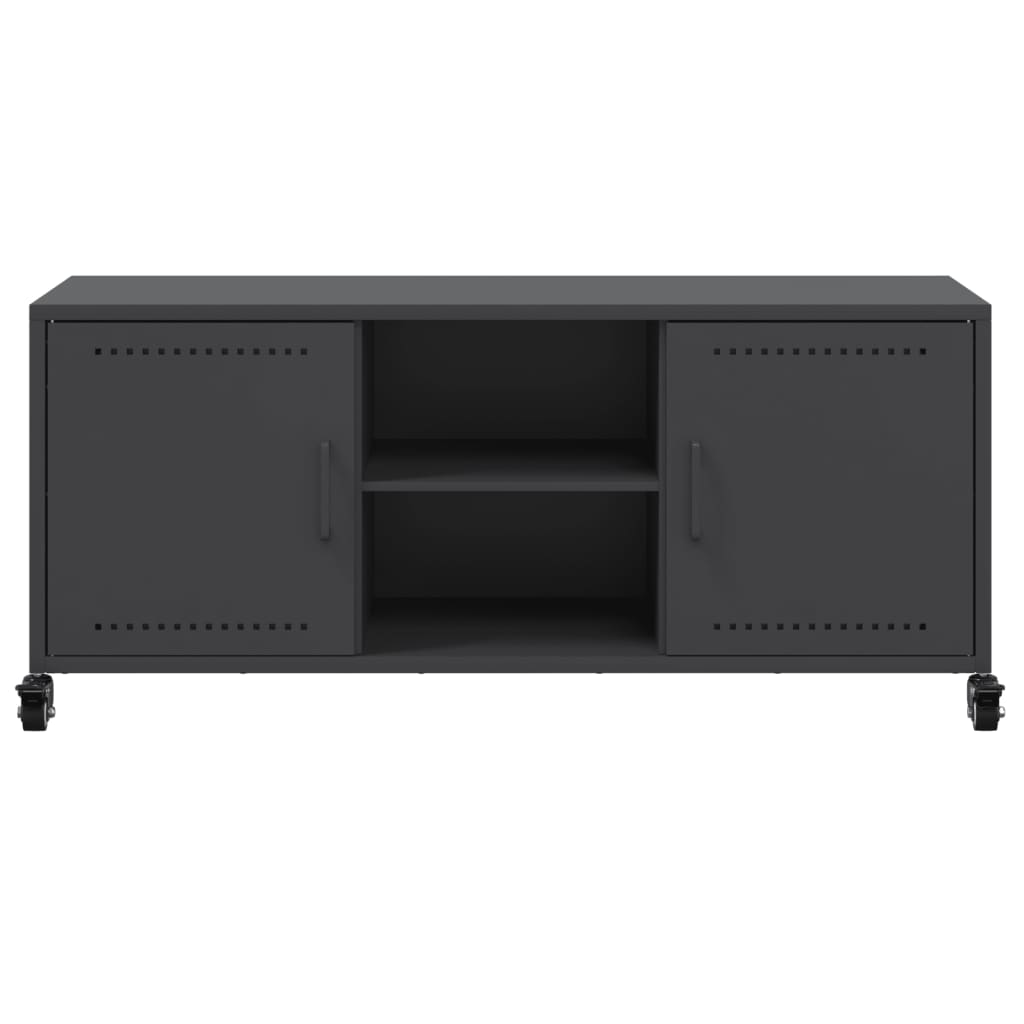 TV Cabinet 100,5x39x43,5 cm Steel Black
