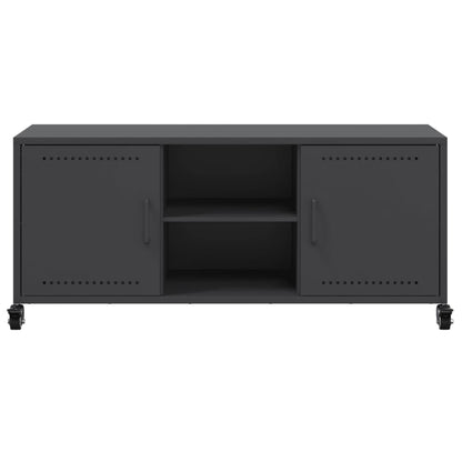 TV Cabinet 100,5x39x43,5 cm Steel Black