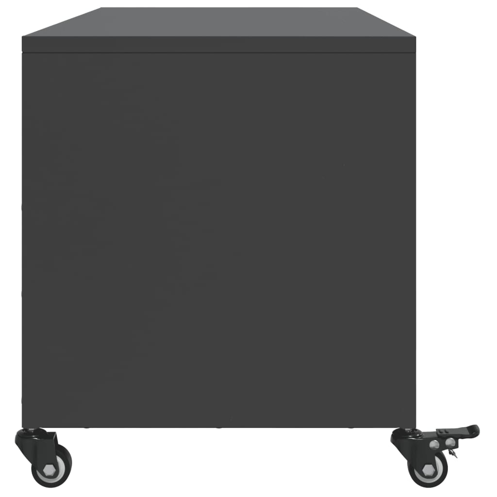 TV Cabinet 100,5x39x43,5 cm Steel Black