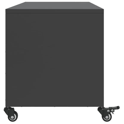 TV Cabinet 100,5x39x43,5 cm Steel Black