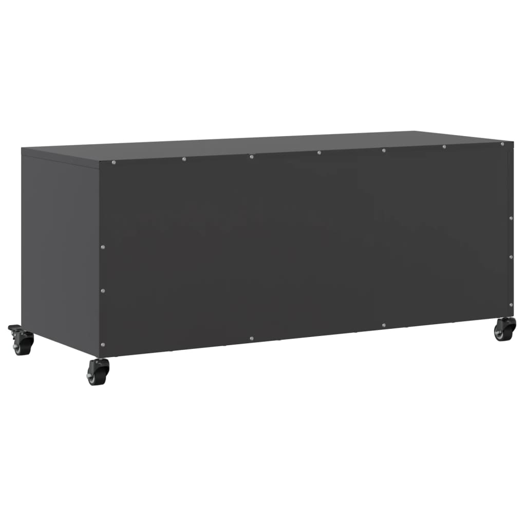 TV Cabinet 100,5x39x43,5 cm Steel Black