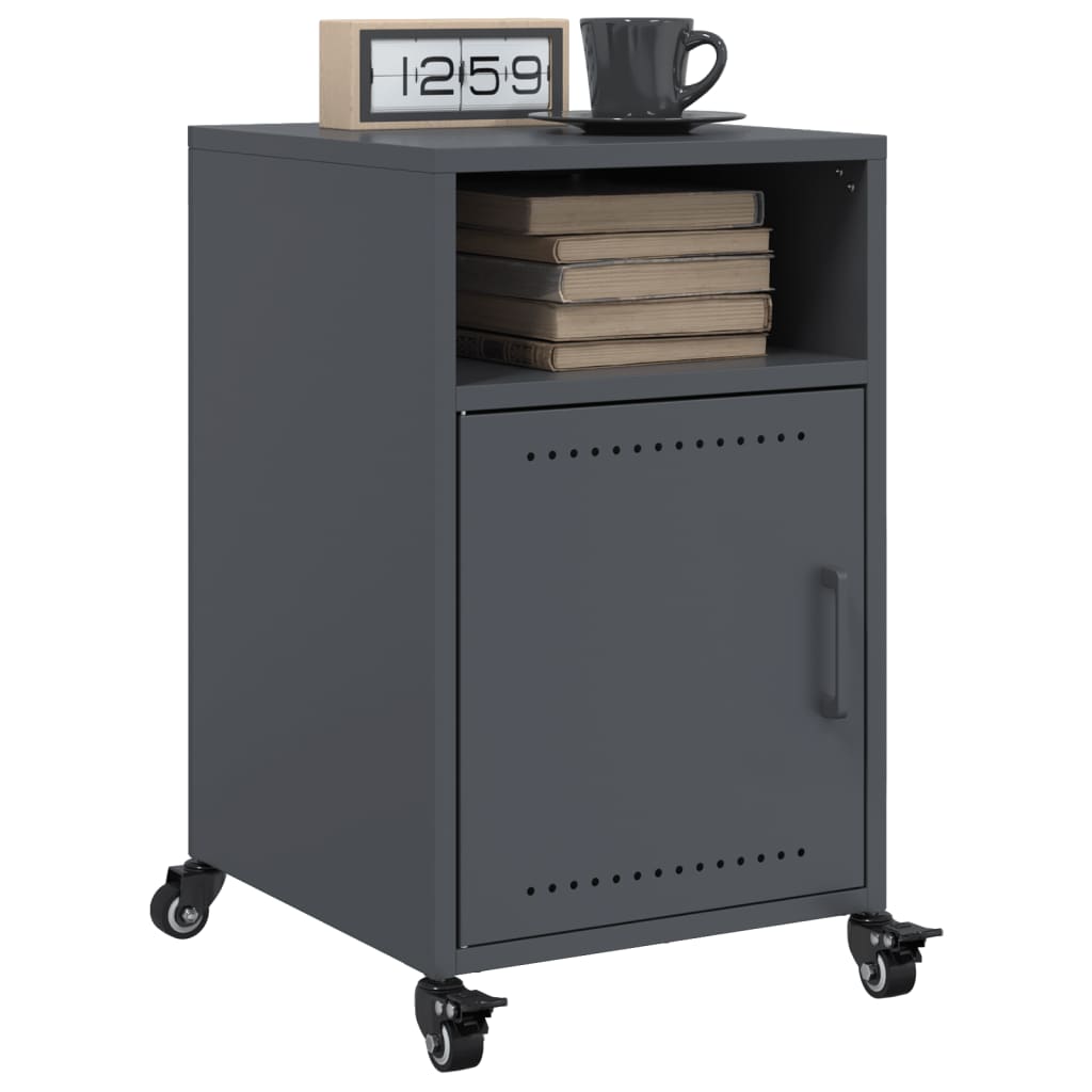 Bedside Cabinets 36x39x59 cm Steel Anthracite