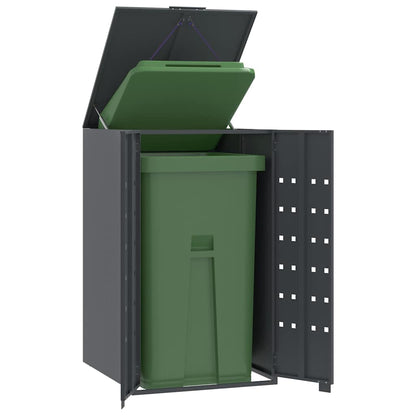 vidaXL Wheelie Bin Storage for Bins 138x79x117 cm Steel Gas Lift-up Lid