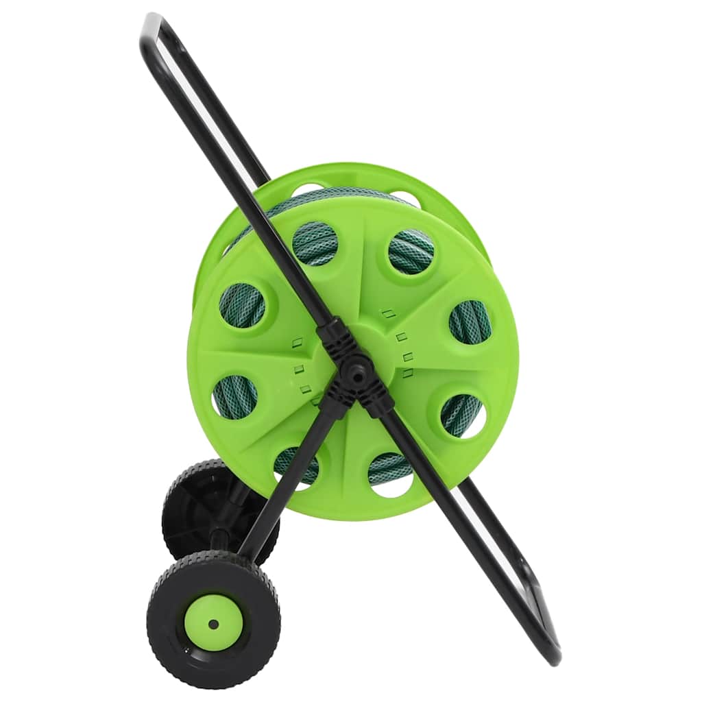 Free Standing Green Hose Reel with 20 m Hose PVC 30 m (0.75'') Hose with a connector & water flow adjustment 60 m