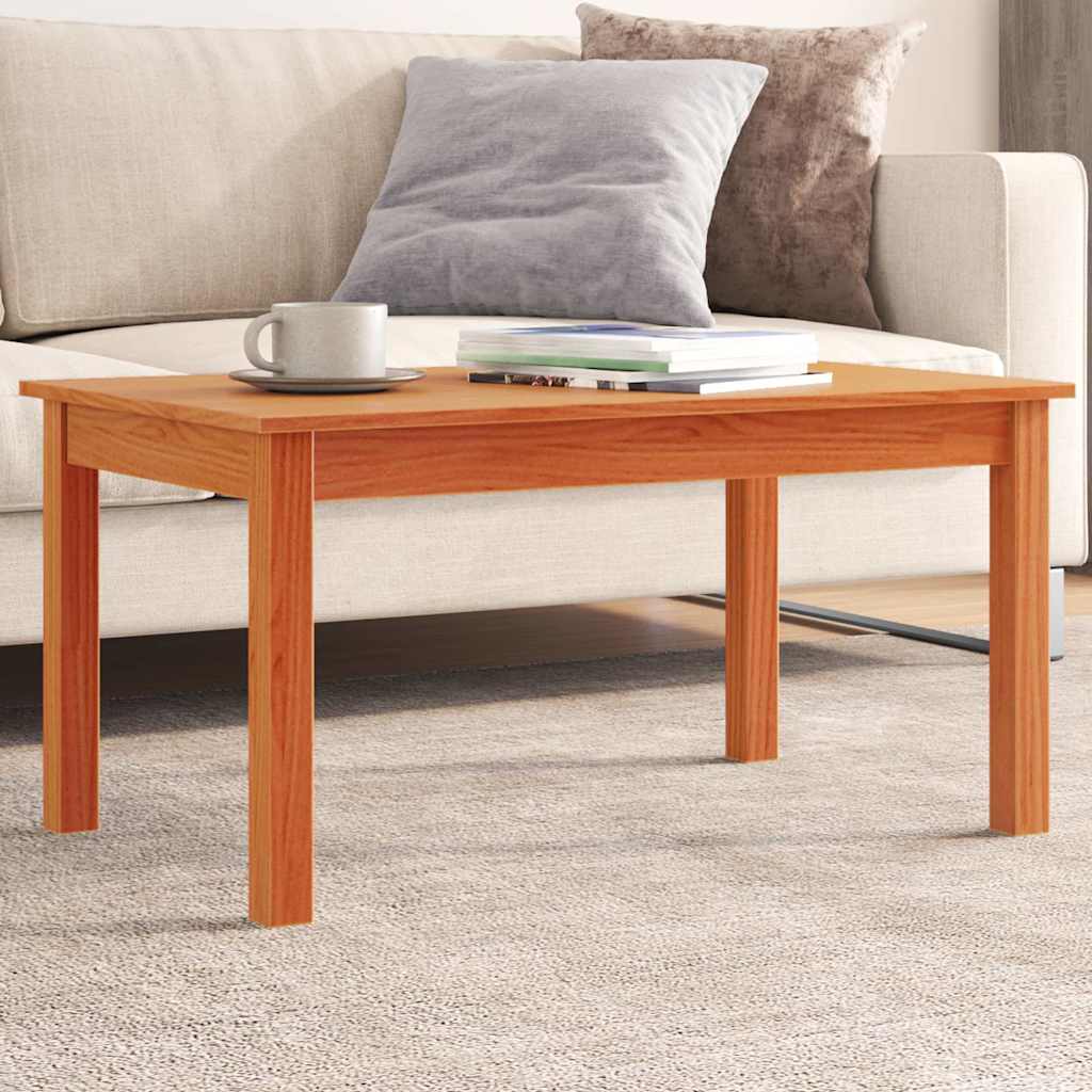 Coffee Table Solid Wood Pine Height 40 cm Wax brown 80 cm 50 cm