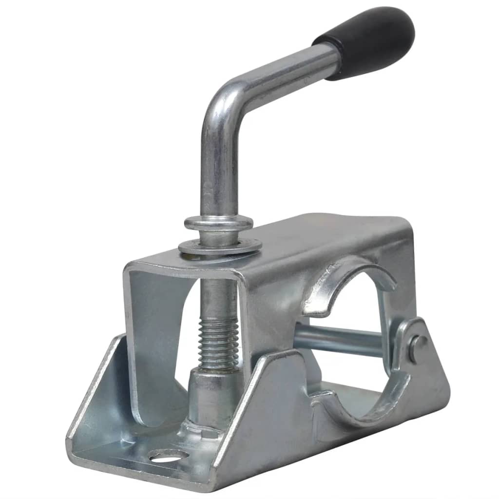 Trailer Jack Wheel 60 mm with 2 Support Tubes and 3 Split Clamps Jockey wheel + clamp