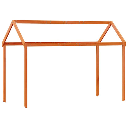 Kids' Bed Roof 207x95.5x159 cm Solid Wood Pine Wax brown 159 cm 95.5 cm