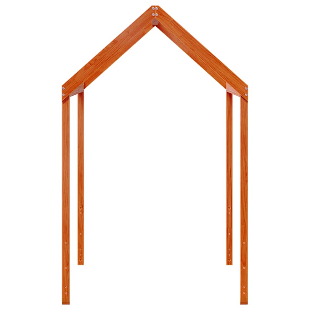 Kids' Bed Roof 207x95.5x159 cm Solid Wood Pine Wax brown 159 cm 95.5 cm
