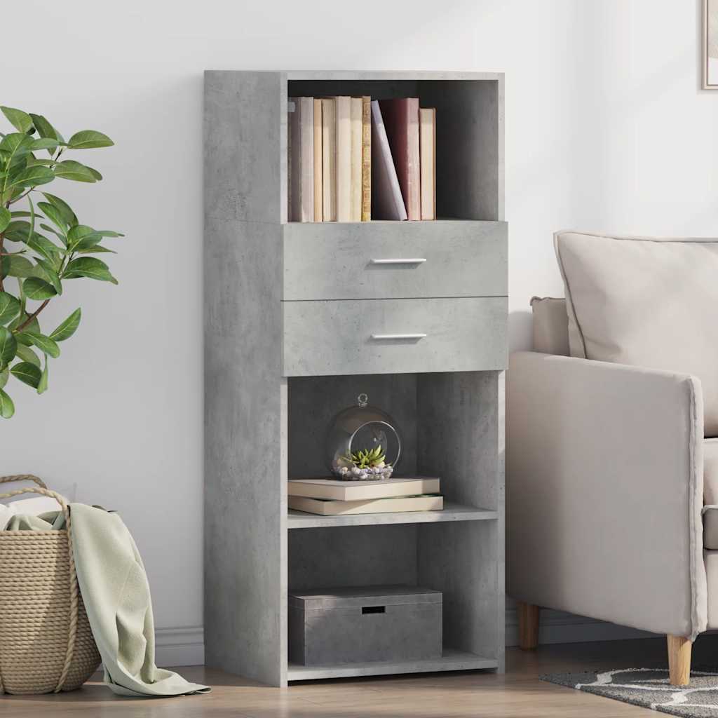 Highboard 50x42,5x124 cm Engineered Wood Concrete grey
