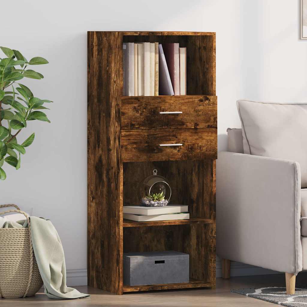 Highboard 50x42,5x124 cm Engineered Wood Smoked oak