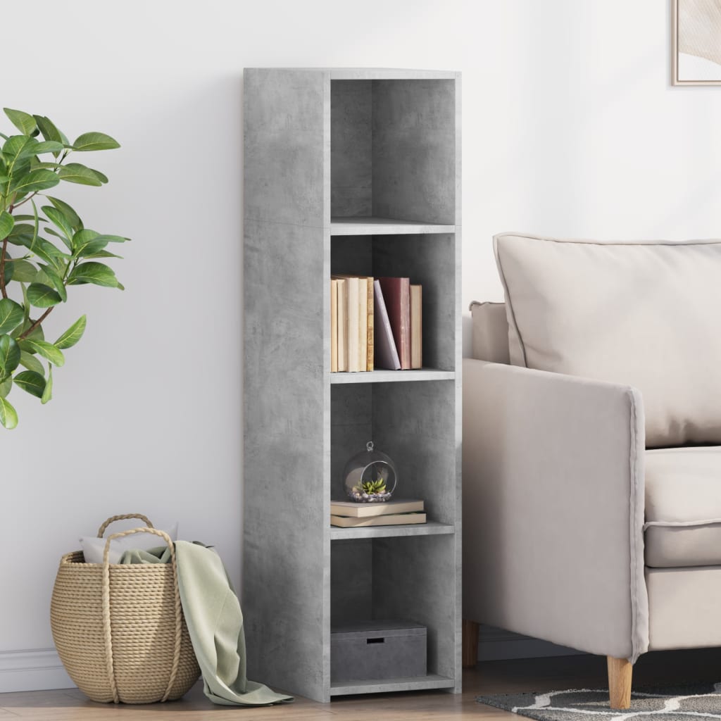 Highboard 30x41x124 cm Engineered Wood Concrete grey