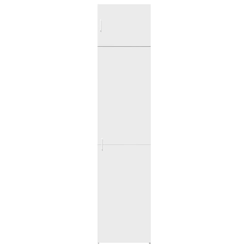 Slim Storage Cabinet 50x42.5x225 cm Engineered Wood 6 Shelves White