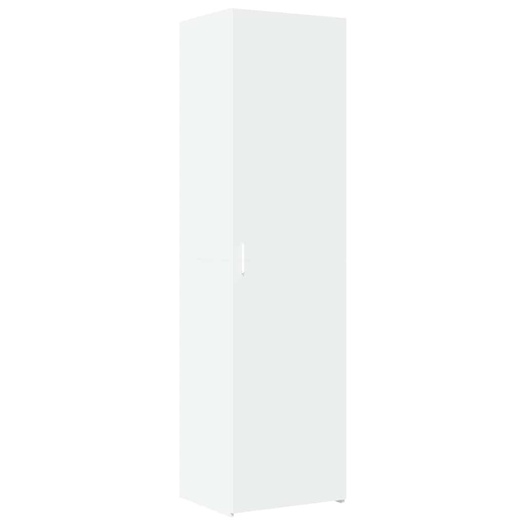 Slim Storage Cabinet 50x42.5x225 cm Engineered Wood 6 Shelves White