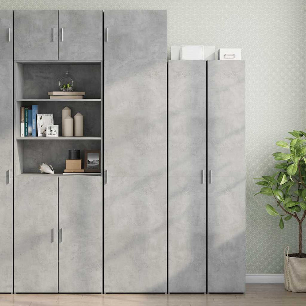 vidaXL Slim Storage Cabinet 50x42.5x225 cm Engineered Wood 6 Shelves