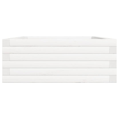 Garden Planter Solid Wood Pine Open Bottom Height 23 cm White 90 cm 60 cm