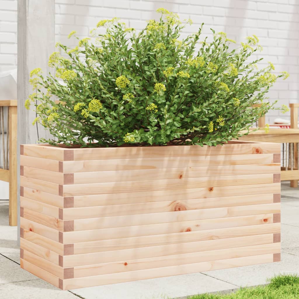 Garden Planter 50x50x45.5 cm Solid Wood Pine Open Bottom Natural Pine 90 cm 40 cm