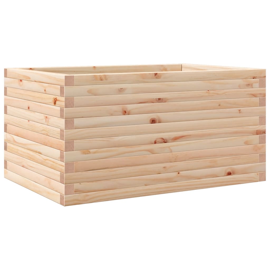 Garden Planter 50x50x45.5 cm Solid Wood Pine Open Bottom Natural Pine 90 cm 60 cm