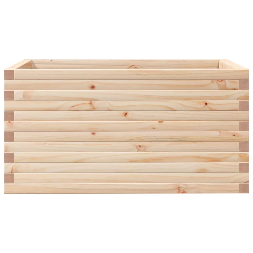 Garden Planter 50x50x45.5 cm Solid Wood Pine Open Bottom Natural Pine 90 cm 60 cm